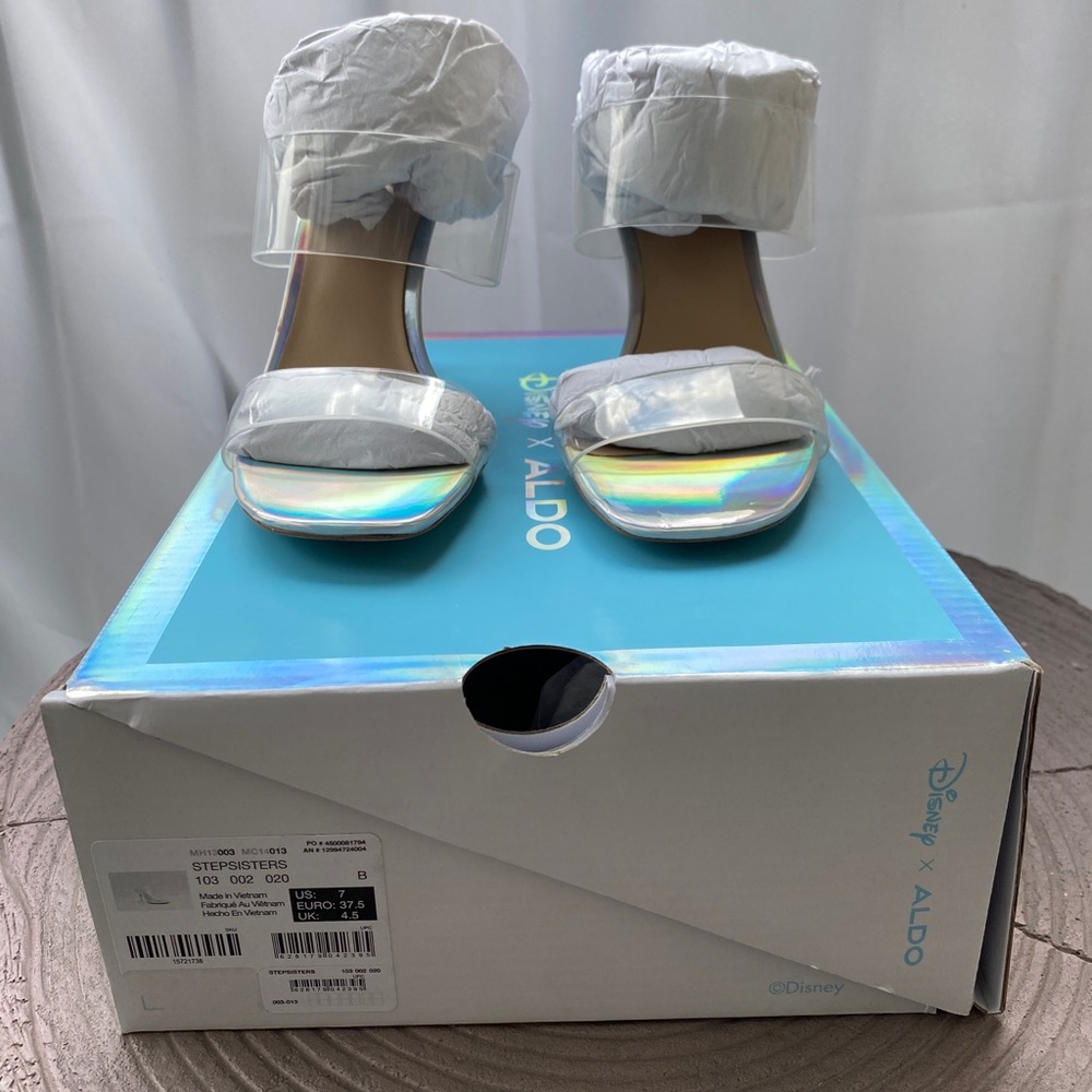 Disney Aldo Step Sister Clear Shoes SZ 7